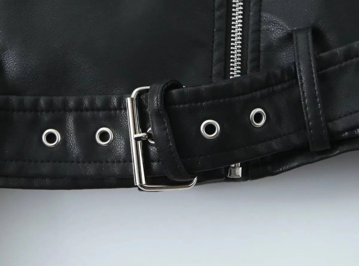 Chic Rider Short PU Leather Jacket