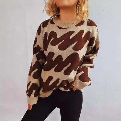 Stripe Craft Patchwork Knit Pullover