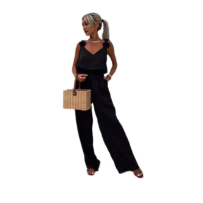 Elegant Holiday Strap Jumpsuit