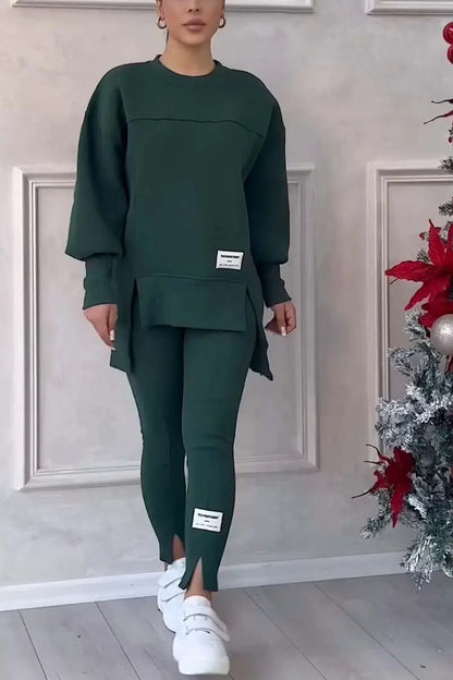 Casual Two Piece Hoodie Sweat Set