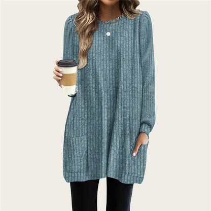 Puff Sleeve Stripe Pullover Blouse