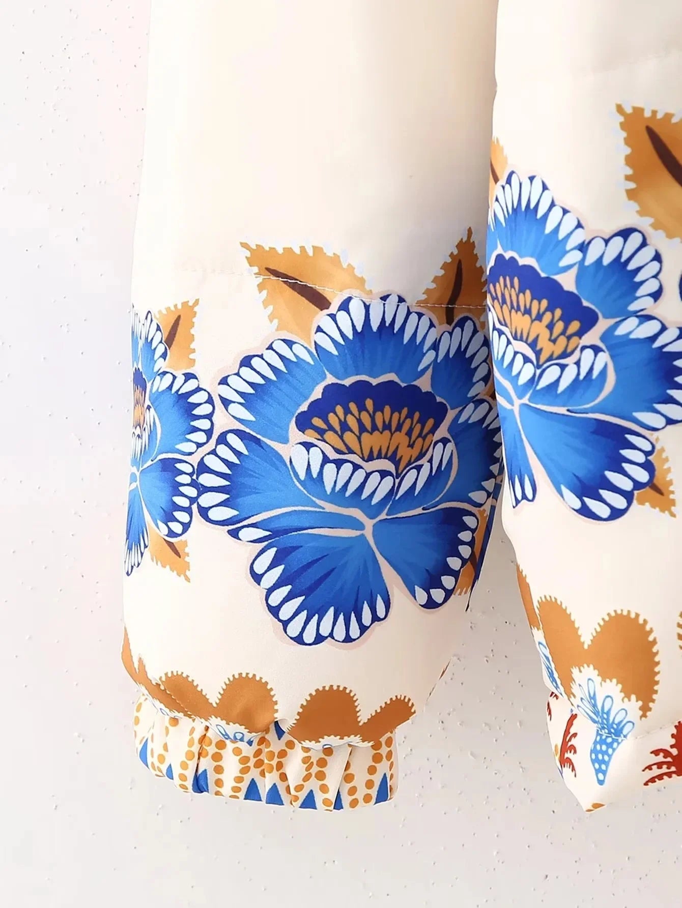 Vivid Charm Printed Lapel Jacket