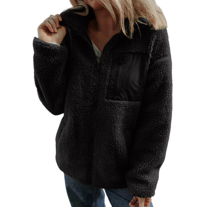 Winter Trendy Full-Zipper Fleece Jacket for Women