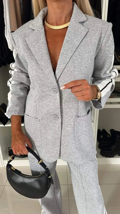 Stylish Blazer Two-Piece Suit Set