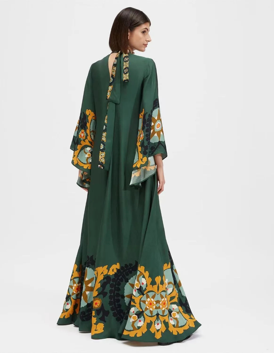 Vintage Muse Printed Maxi Dress