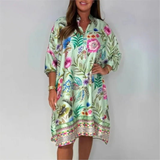 Boho Luxe V-Neck Beach Midi Dress