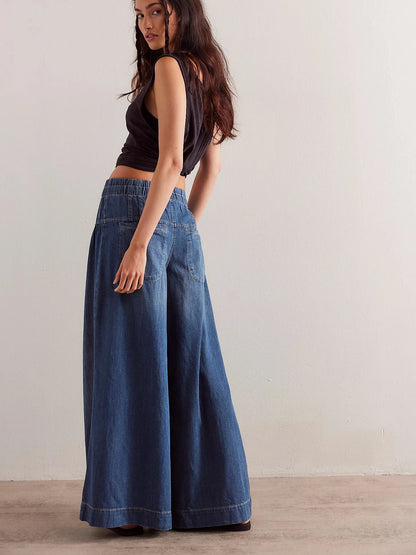 Lace-Up Denim Pants