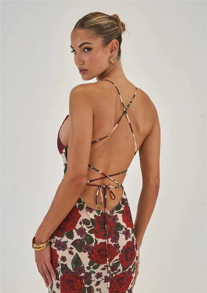 Midnight Allure Backless Maxi Dress