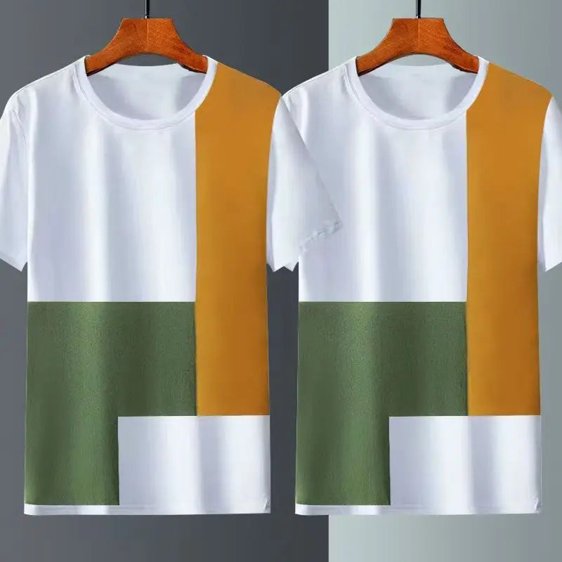 Retro Grid Washed Streetwear Tee