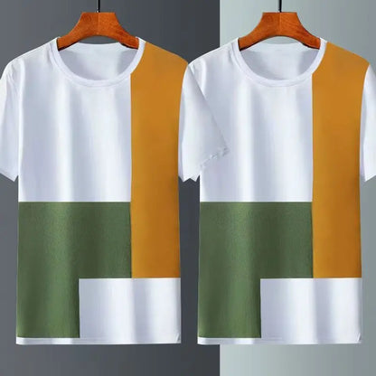 Retro Grid Washed Streetwear Tee