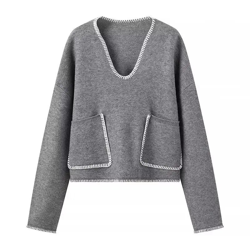 Retro Ease V-Neck Knit Jumper