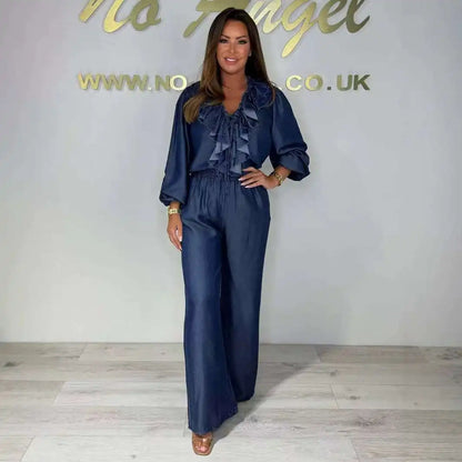 Lotus Bloom Women's Denim Set