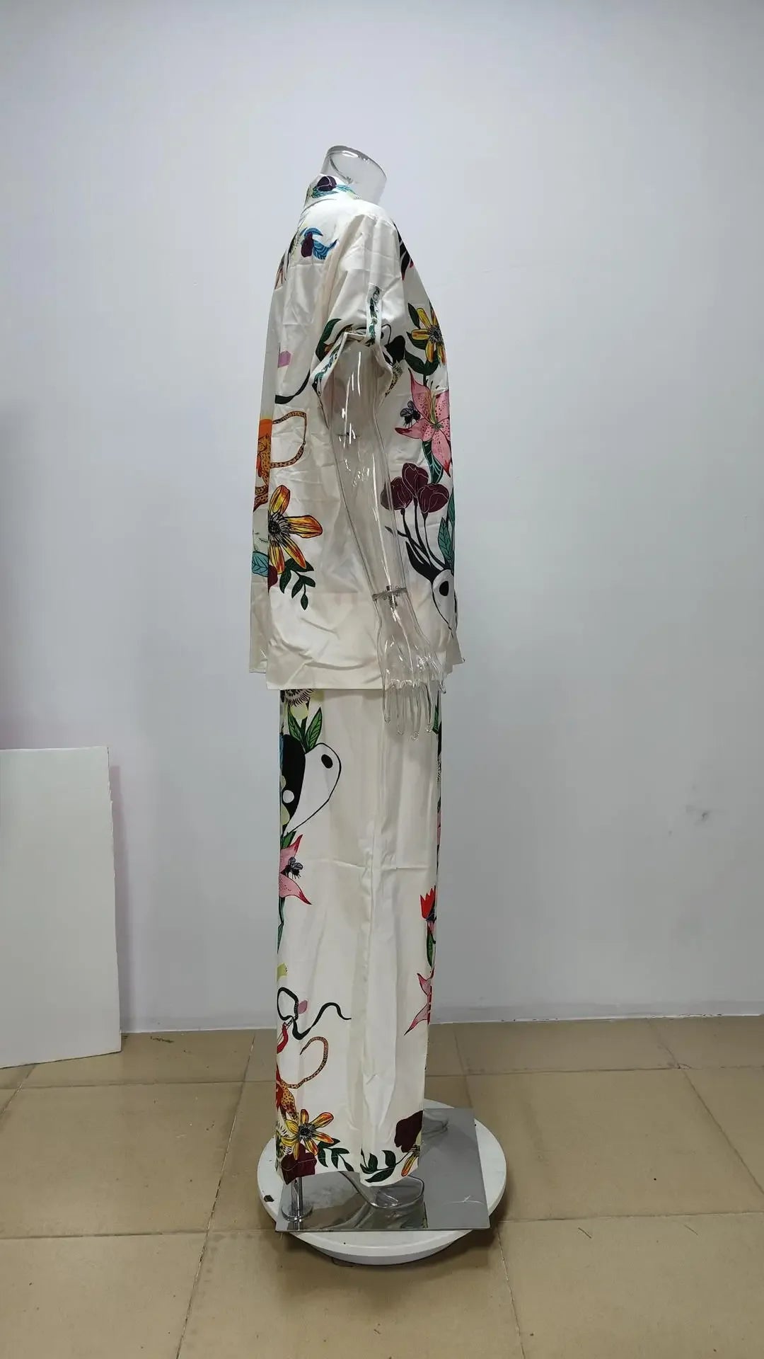 Vibrant Colorblock Wide-Leg Two-Piece Set