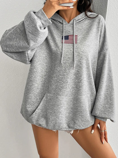 Urban Drift Flag Print Hoodie