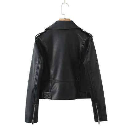 Chic Rider Short PU Leather Jacket