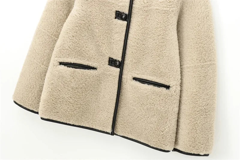 BreezeMuse Casual Crew Neck Jacket