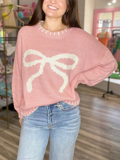 Bloom Bow Knit Pullover