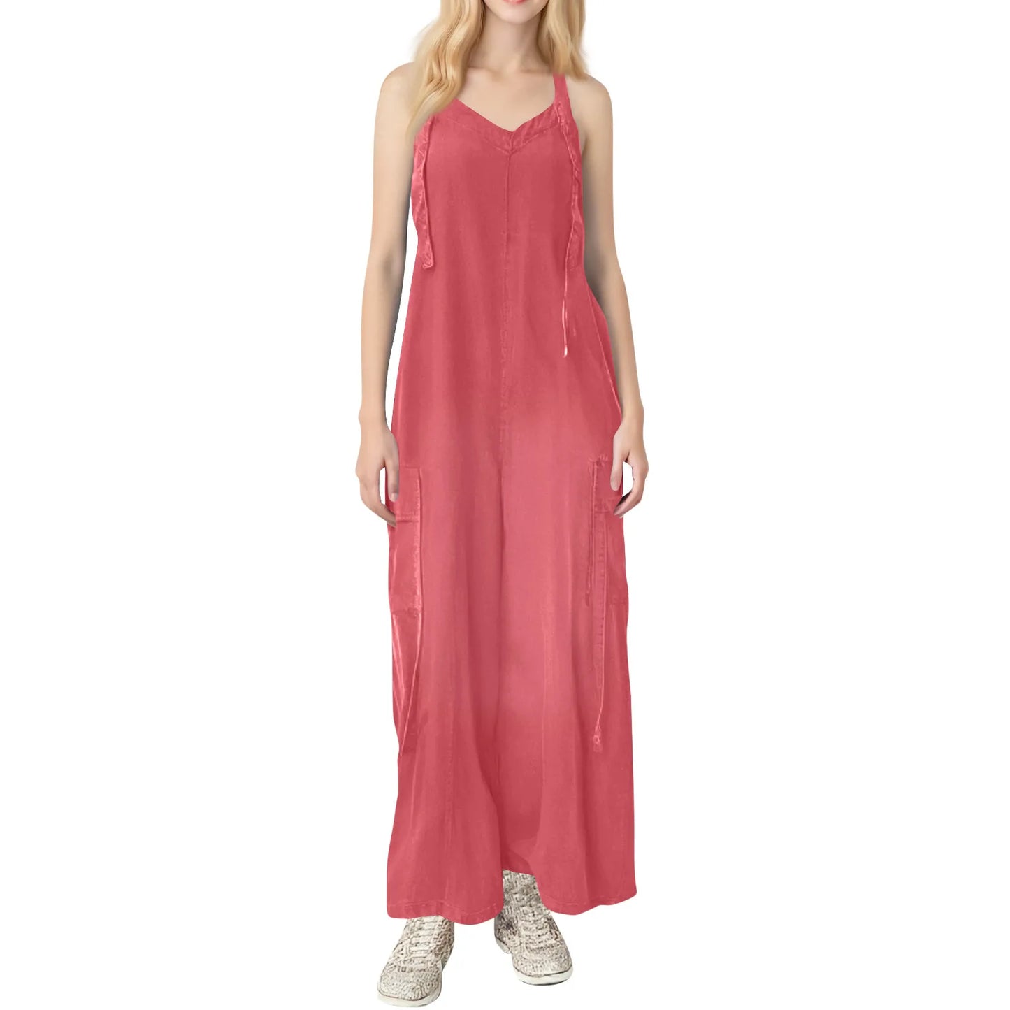 Effortless Charm V-Neck Jumpsuit