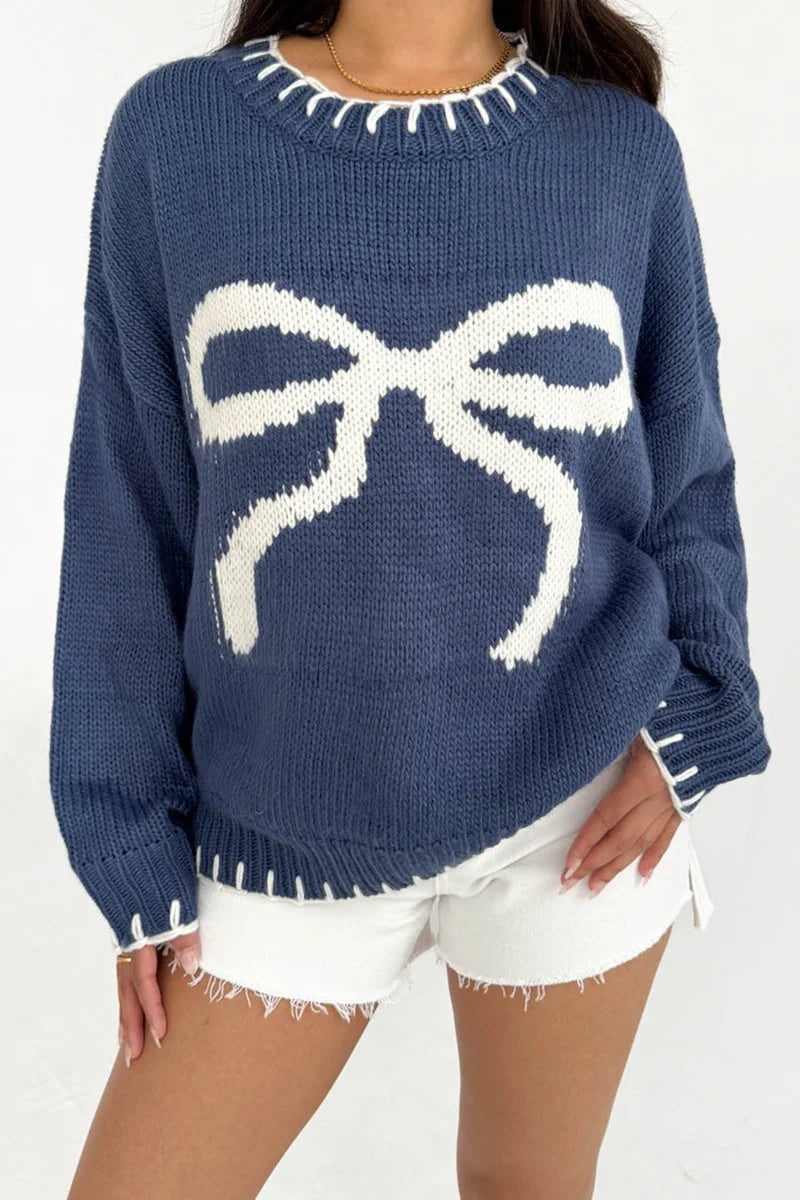 Bloom Bow Knit Pullover