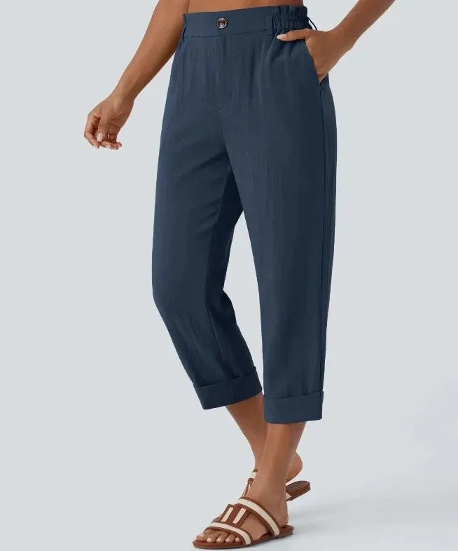 Ease Fit Charm High Waist Knit Capris