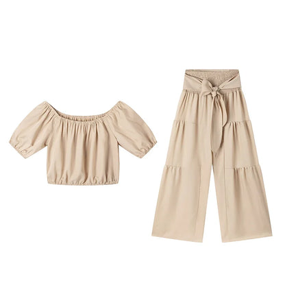 Luxe Curve One-Shoulder Pants Set