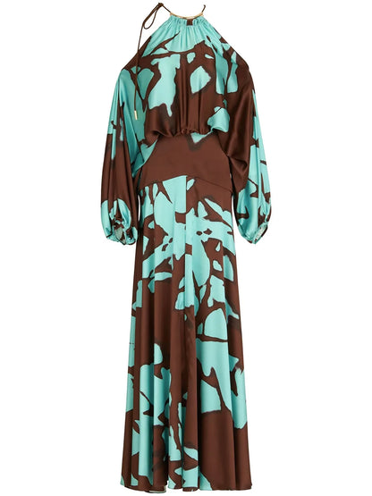 Vintage Charm Off-Shoulder Slit Dress