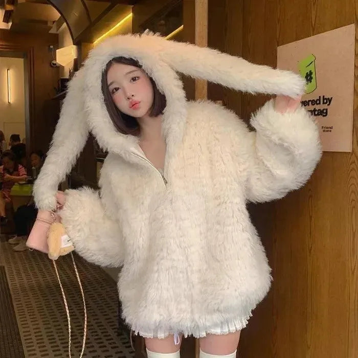 Snuggle Charm Faux Fur Jacket