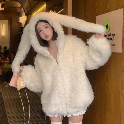 Snuggle Charm Faux Fur Jacket