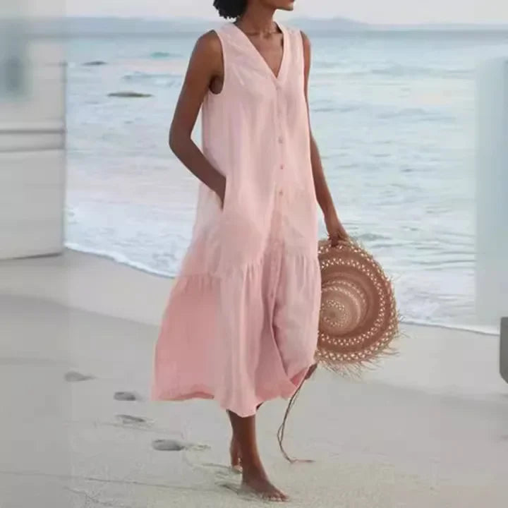 Casual Cotton Linen Dress