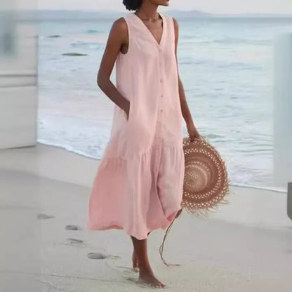 Casual Cotton Linen Dress