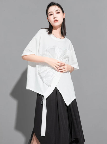 Ruffle Charm Loose Tee