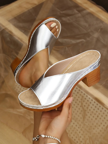 Glow Step High Heel Summer Slippers