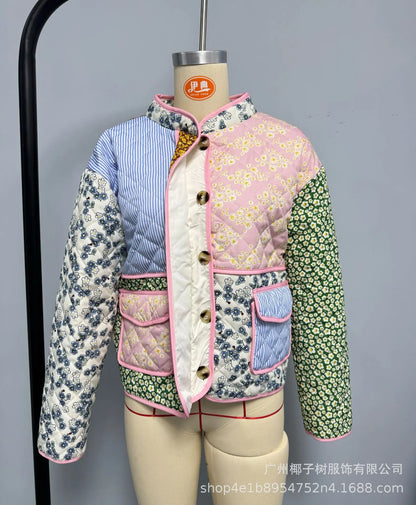 Blossom Muse Patchwork Cotton Jacket