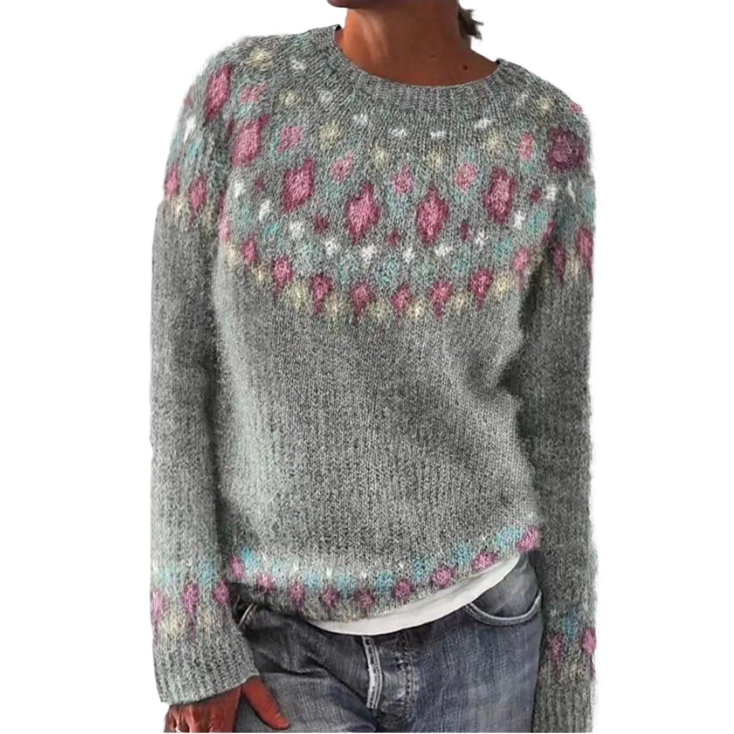 Women’s Knitted Printed Sweater