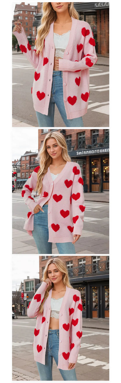 Love Knit V-Neck Long Cardigan