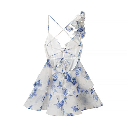 Blossom Dream Puff Sleeve Mini Dress
