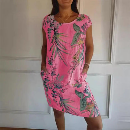 Effortless Printed Knee-Length Dress