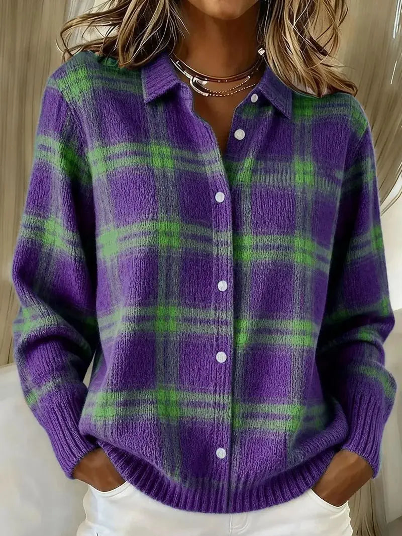 Winter Explosive Women’s Lapel Striped Color