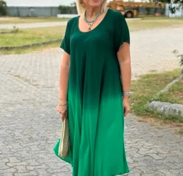 Luxe Flow Gradient Casual Dress