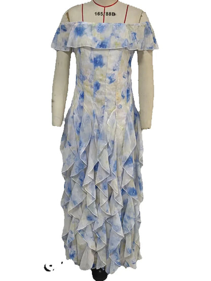 Parisian Breeze Off-Shoulder Maxi Dress