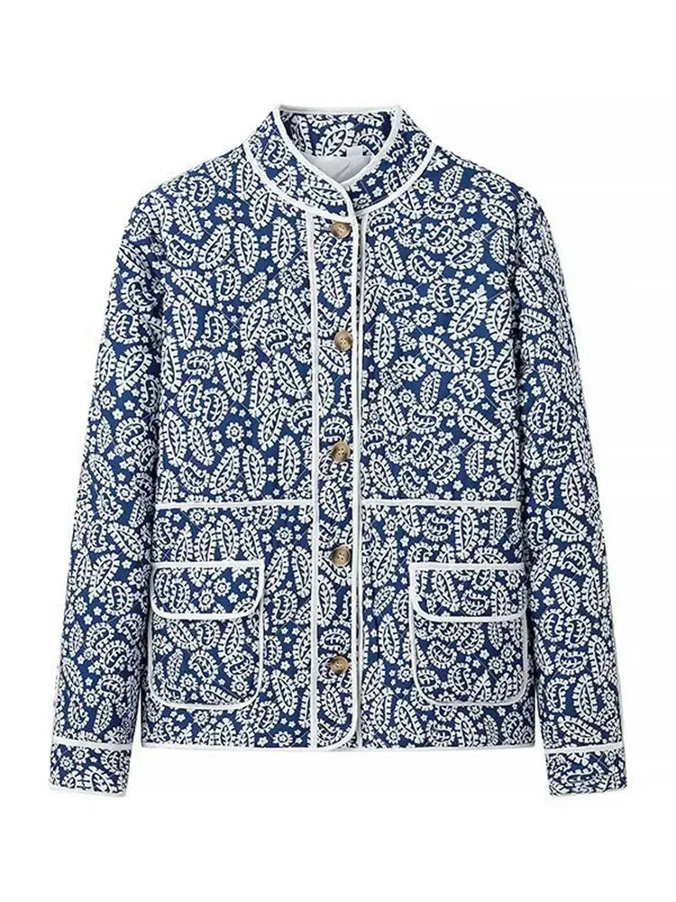 Canvas Charm Printed Patchwork Jacket