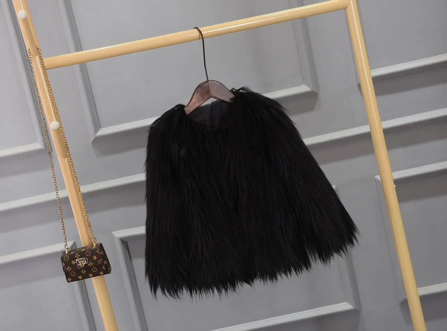 Cozy Pelt Faux Fur Button Coat