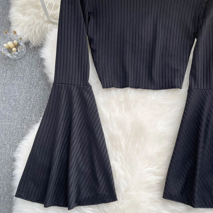 Flare Muse Slim Knit Crop Top