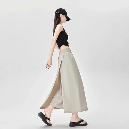 High Waist A-Line Wide Leg Pants