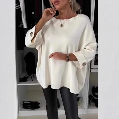 Mod Muse Buttoned Knit Pullover