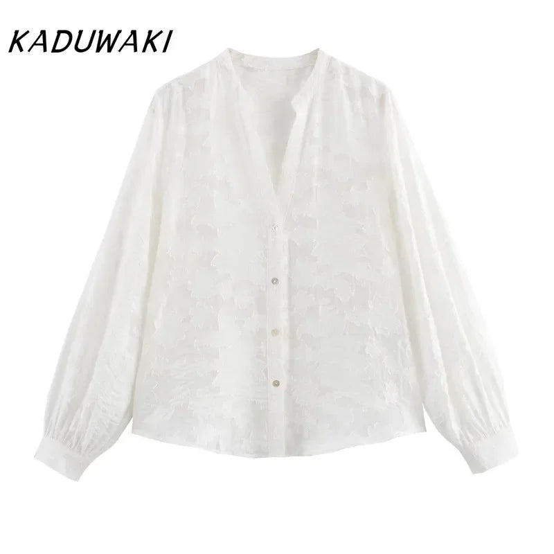 Elegant Floral V-Neck Summer Top