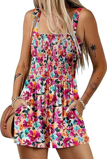 Trendy Square Neck Sleeveless Jumpsuit