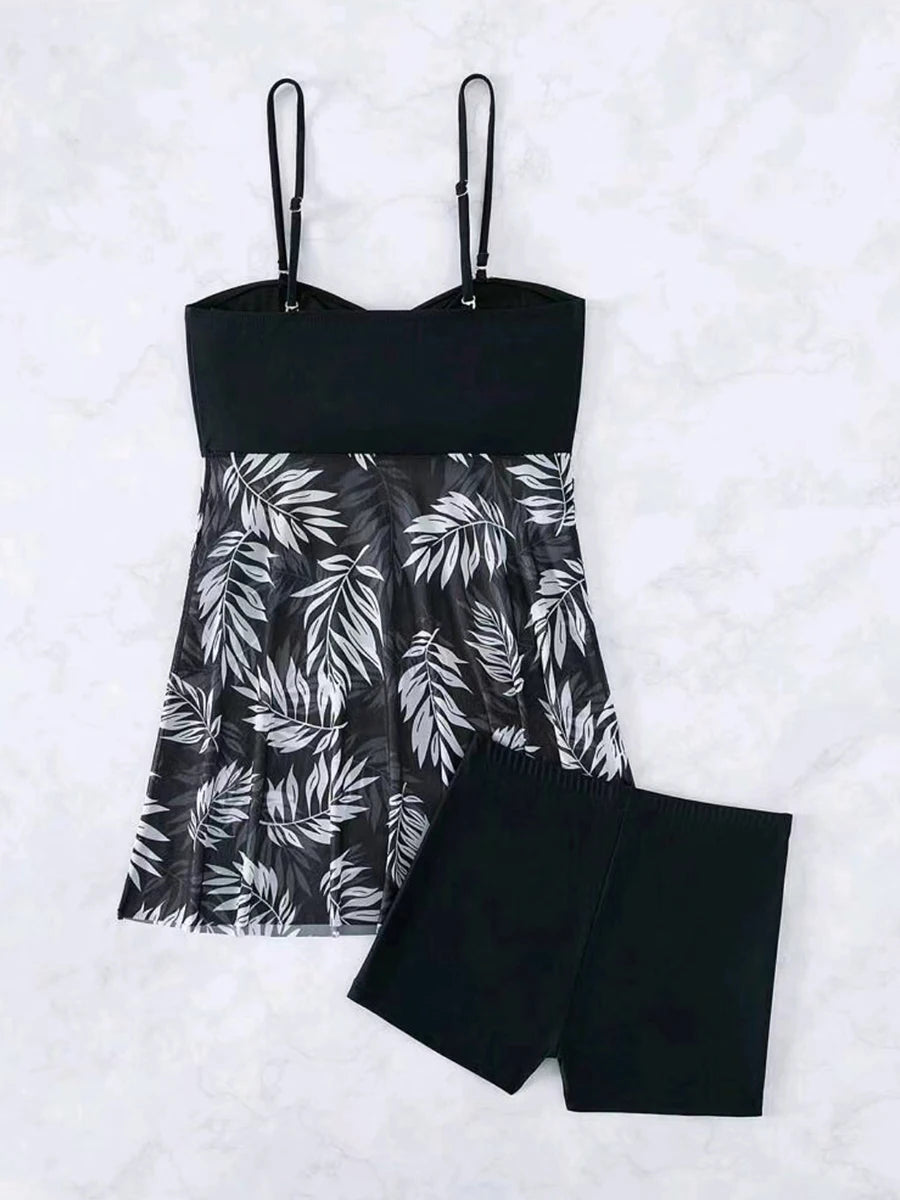 Wave Luxe Printed Tankini Swim Set