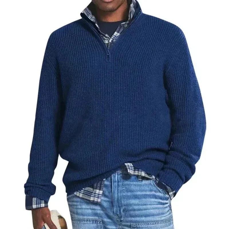 RegalZip Stand Collar Knit Jacket