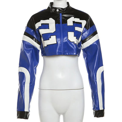 Urban Gloss Letter Print Crop Jacket